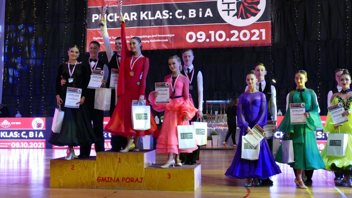 Sukcesy sportowe w tańcu towarzyskim: Julia Wiatrowska kl. 1C i Jakub Chmiel kl. 3CP #0